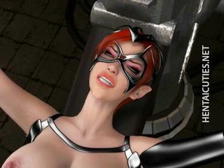 Covered 3D anime virago gets facialized