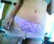 Armenian teen girl blowing