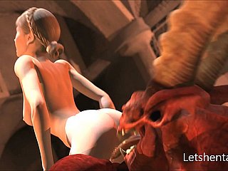 HD Demon Making out Hentai